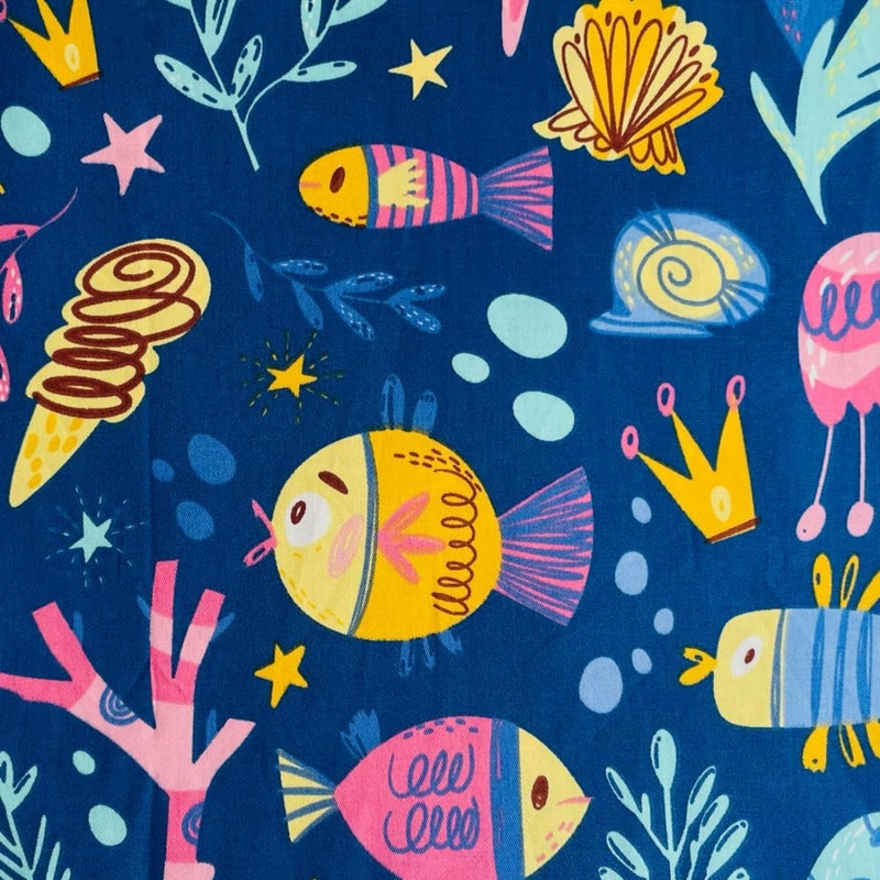 DMFR Cotton Fabric Squares 5x5 Charm Packs for Quilting 5 inch for Baby Boy Sewing Patchwork 42pcs (Ocean Fabric) - Image 4